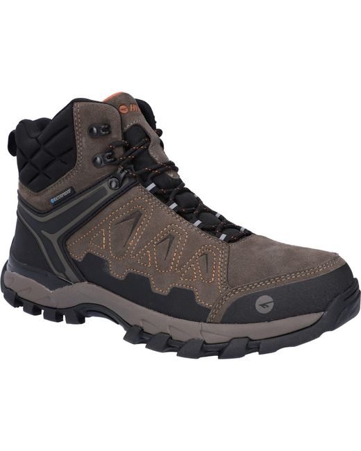 Hi-tec Brown V-Lite Explorer Wp Cow Suede Leather Chestnut/ Hiking Boots for men