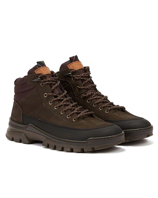 Barbour Brown Asher Choco Boots for men