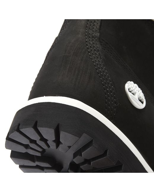 timberland slim 6 inch logo boots black