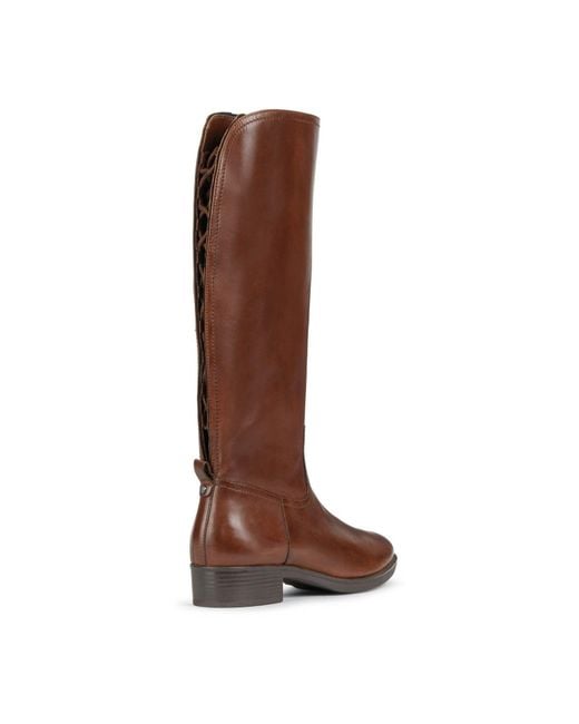 Geox Brown D Felicity Leather Boots