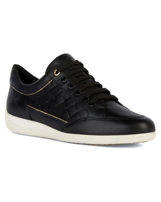 Geox D Myria Faux Leather Women's Black Trainers