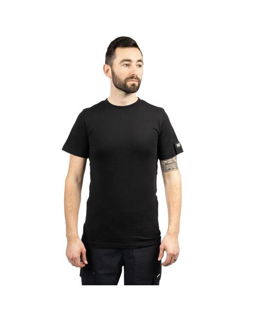 Caterpillar Black Essentials Short-Sleeve Cotton T-Shirt for men