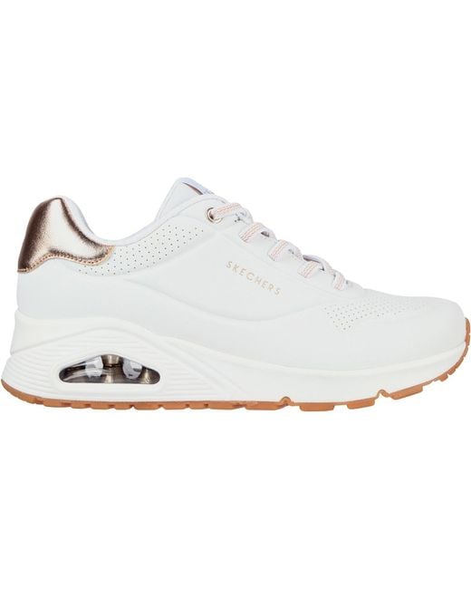 Skechers White Uno - Shimmer Away Synthetische -Sneaker