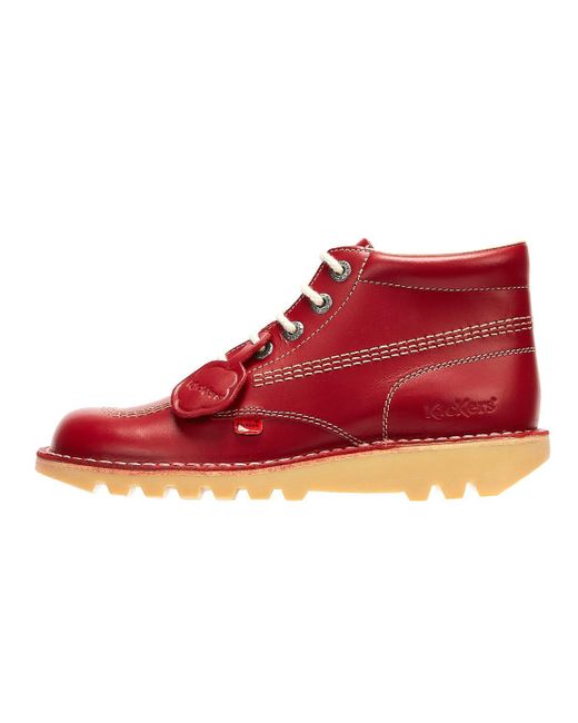 Kickers Red Kick Hi Leather Boots for men