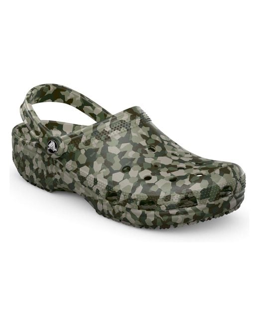 CROCSTM Green Classic Confetti Eva Army Clogs for men
