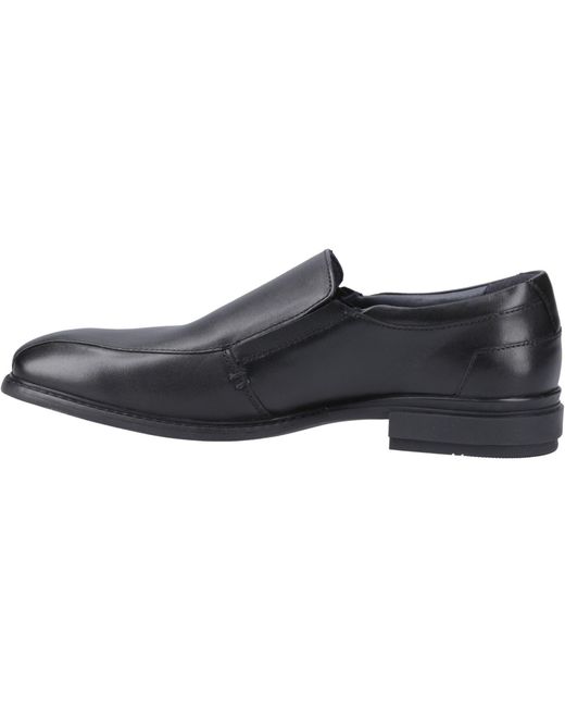 Pod Black Spear Leather Slip-On Shoes for men