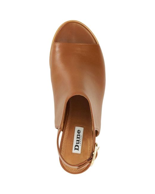 Dune Brown Joupin Leather Heels
