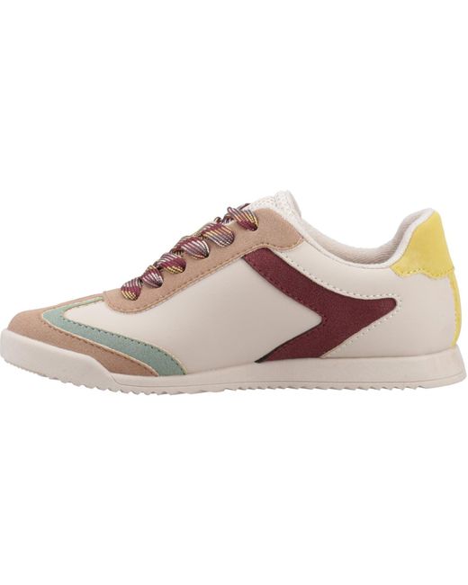 Rocket Dog Pink Beam Synthetic Natural Combo Trainers