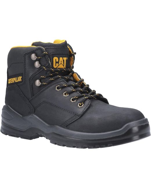CAT Safety Black Caterpillar Striver Leather Safety Boots