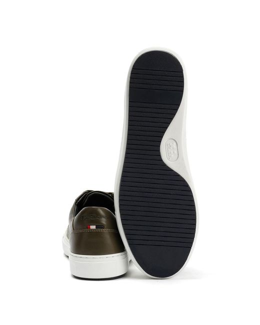 Ben Sherman Gray Ace Cupsole Leather Trainers for men