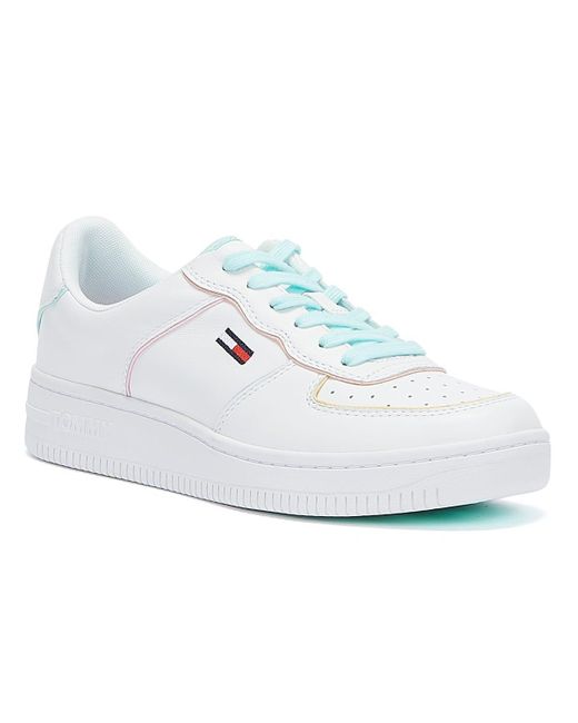 Tommy Hilfiger Denim Tommy Jeans Abo Pastel Piping Trainers in White - Lyst