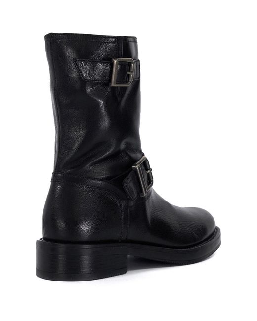 Dune Black Pixen Leather Boots