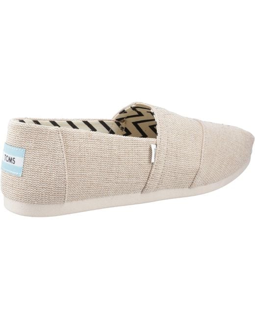 TOMS White Alpargata Jute Undyed Espadrilles Canvas for men