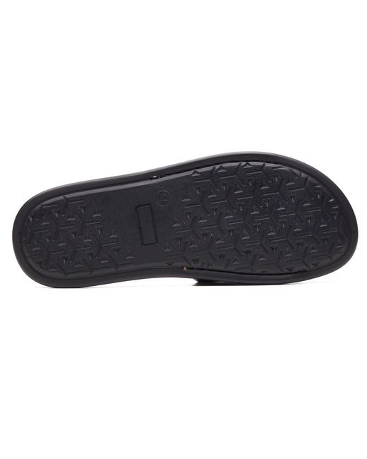 Base London Gray Albany Leather Slides for men