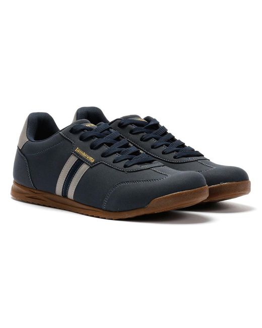 Lambretta Blue Tackle /Charcoal Trainers for men