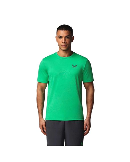 Castore Green Short Sleeve Polyester Activewear T-Shirts for men