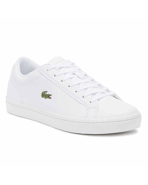 Lacoste Straightset Bl 1 Trainers in White for Men | Lyst UK