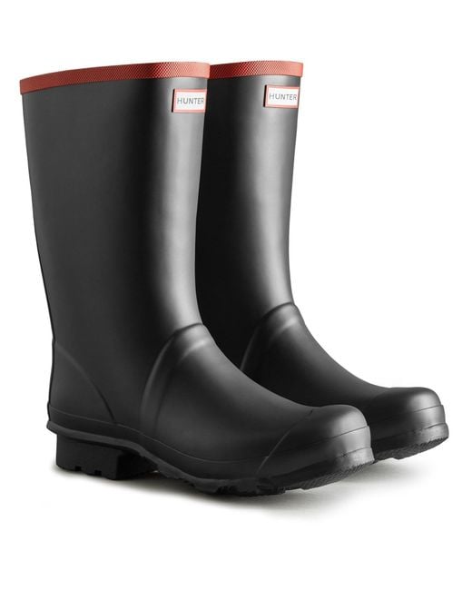 Hunter Black Argyll Full Knee Wellington
