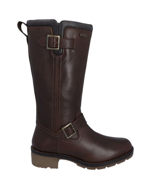 Hunter Brown Skye Tall Leather Boots