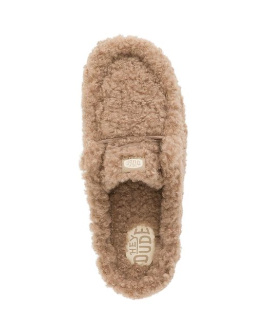 HeyDude Natural Wendy Synthetic Timber Wolf Mules