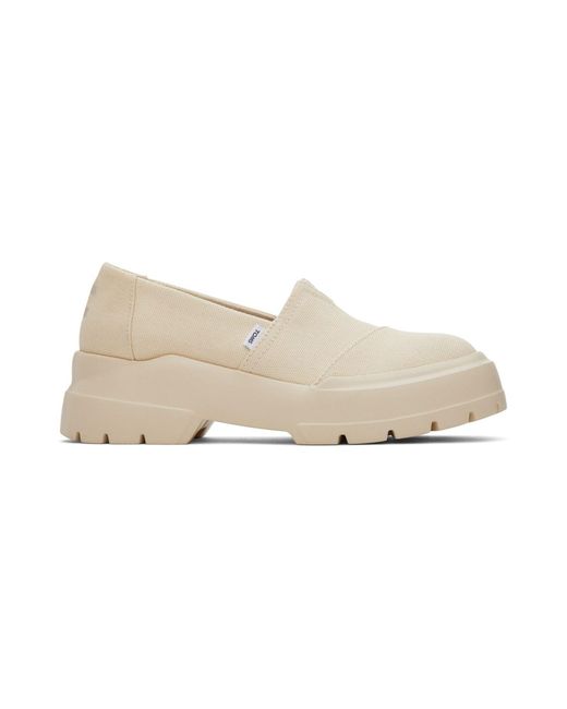 TOMS Natural Alpargata Combat Low 100% Cotton Loafers