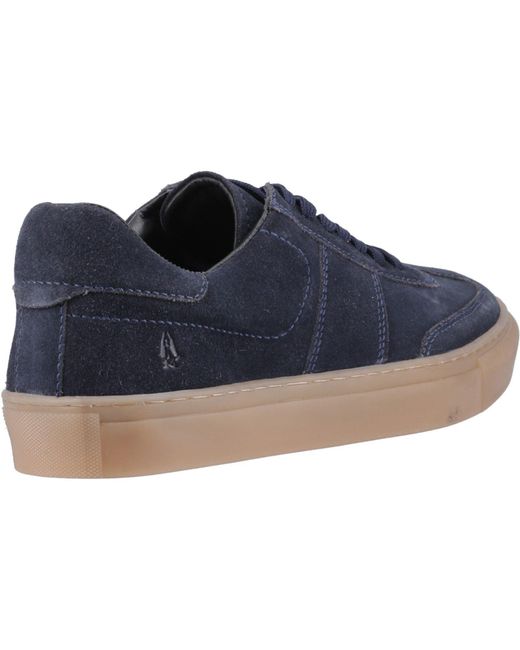 Hush Puppies Blue Riley Suede Suede Trainers for men