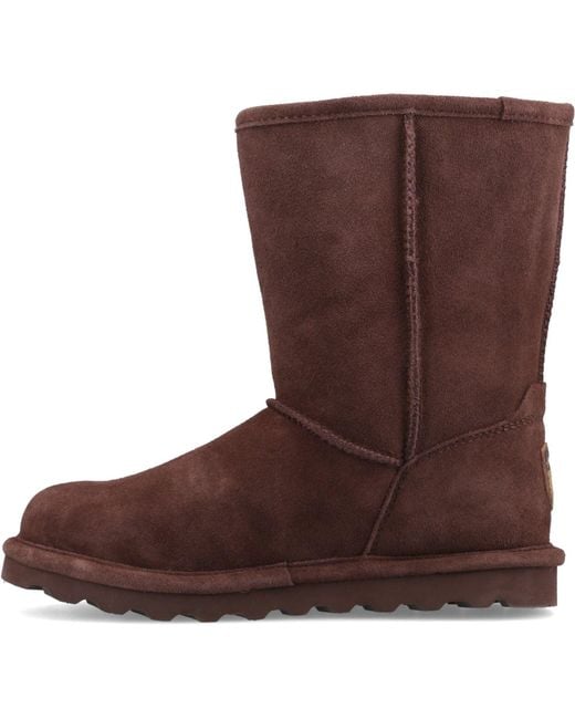 BEARPAW Brown Elle Short Suede Chicory Boots