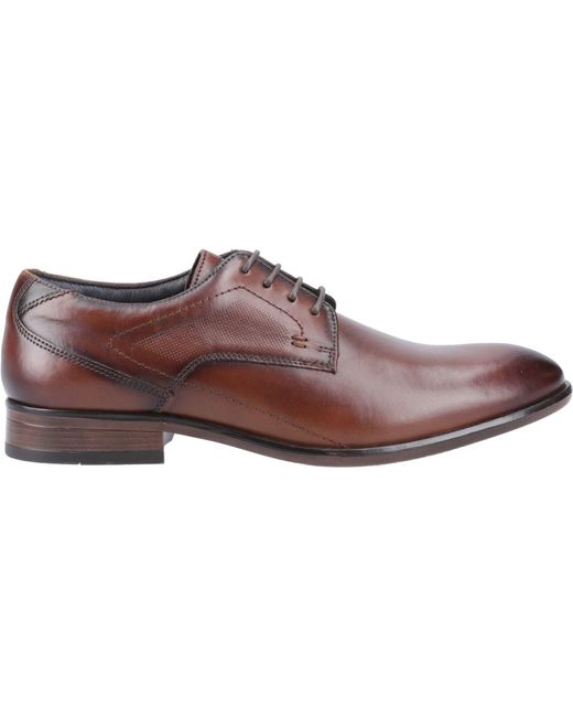 Pod Carl Leren Cognac Veterschoenen in het Brown