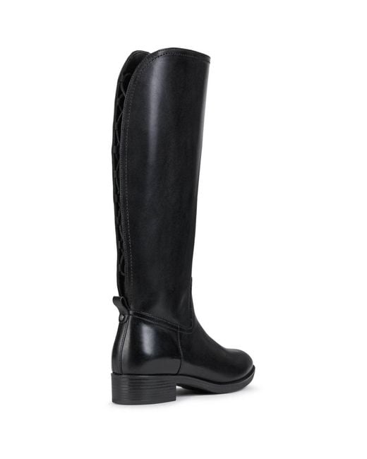 Geox Black D Felicity Leather Boots