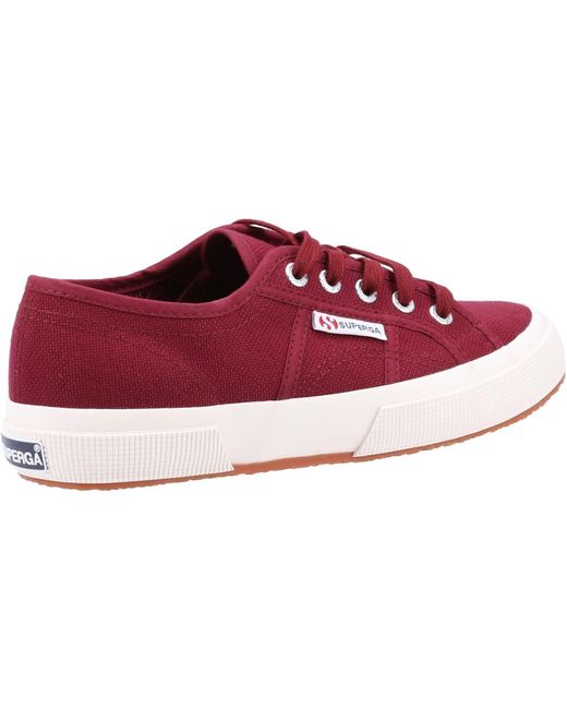Superga Red 2750 Cotu Classic 100% Cotton Dark Bordeaux Trainers