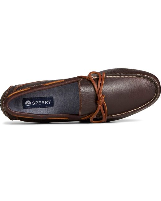 Sperry Top-Sider Brown Driver 1 Eye Leather Amaretto Loafers for men