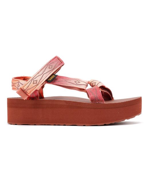Flatform Universal Sandali Rossi Da Donna di Teva in Red