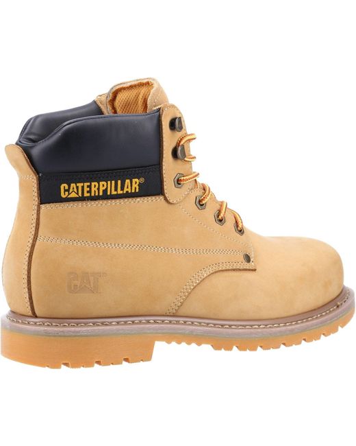 CAT Safety Natural Caterpillar Powerplant S3 Nubuck Safety Boots
