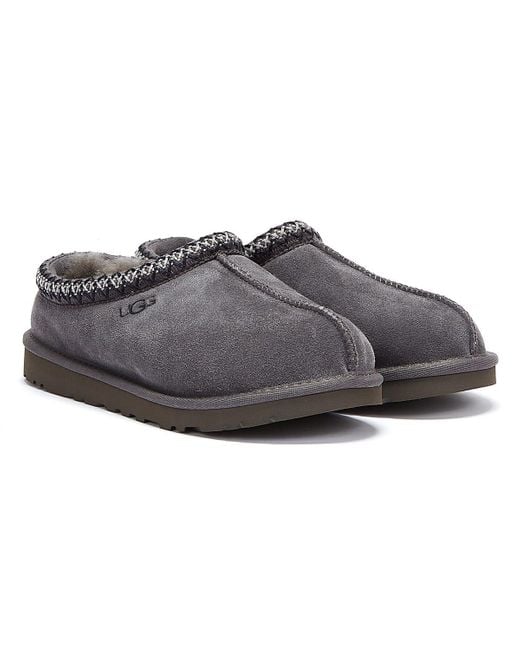 UGG Wool Tasman Dark Slippers in Grey (Grey) for Men Lyst
