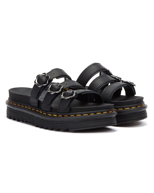 dr martens blaire slide flower
