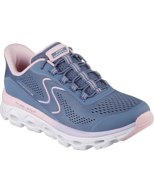 Skechers Blue Glide-Step Sole Synthetik Wanderstiefel
