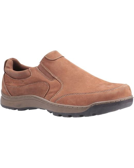 Hush Puppies Brown Jasper slipper Aus Hellem Nubukleder