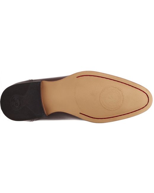 Base London Brown Gambino Excel Leather Burnt Lace-Up Shoes for men