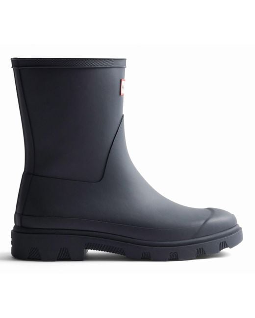 Hunter Blue Downpour Short Boot Rubber Wellington Boots