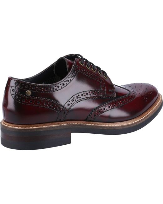 Base London Brown Woburn Leather Men's Bordo Brogues Shoes for men