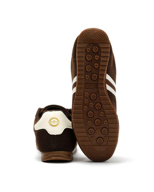 Lambretta Brown Tackle Chocolate Trainers for men