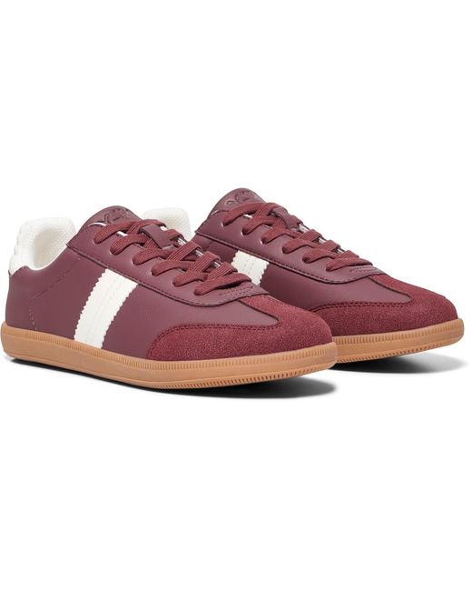 ONLY Purple Amber Polyester Burgundy/Cream Trainers