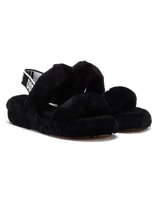 black slingback slippers