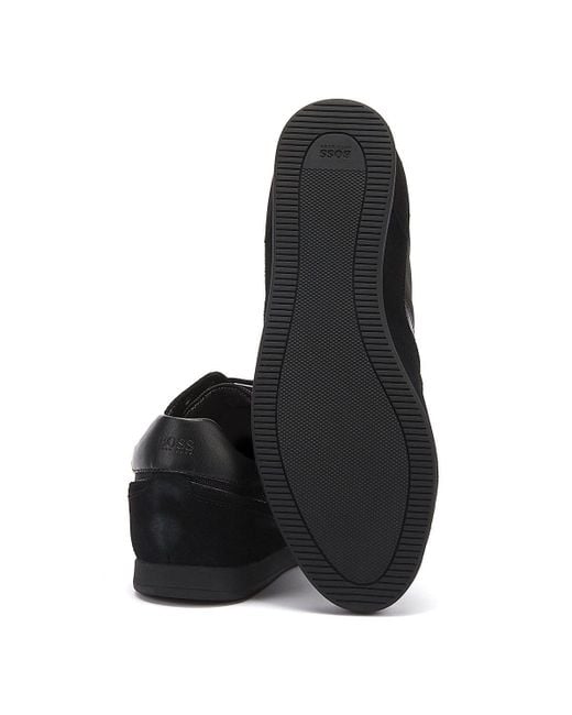 boss mens black trainers
