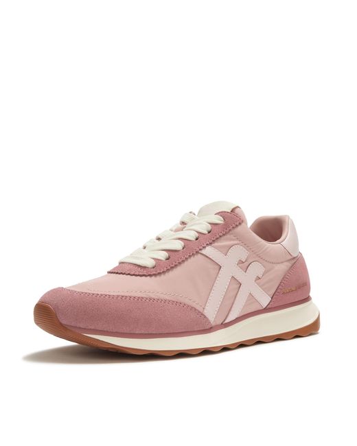 Fitflop Pink Retro-Q X Pantone Suede Trainers