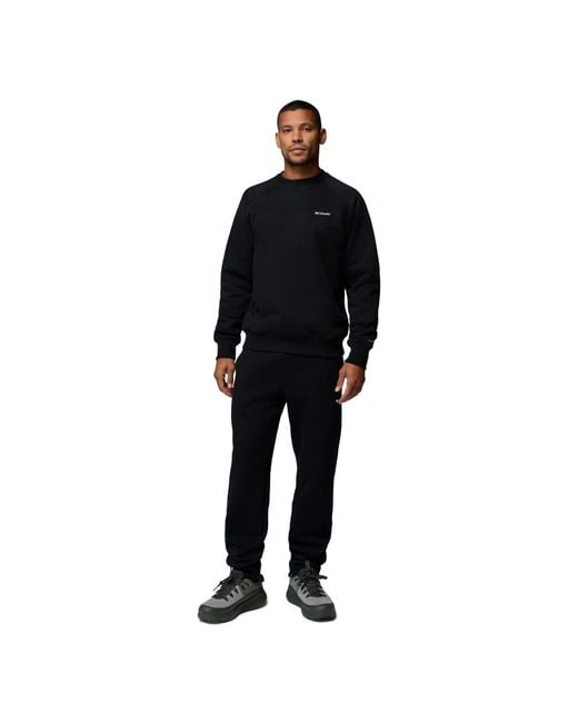 Columbia Black Dry Creek Heavyweight Crew Cotton Sweatshirt for men
