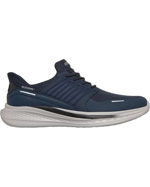 Skechers Blue Slade Luther Synthetic Mesh Trainers for men