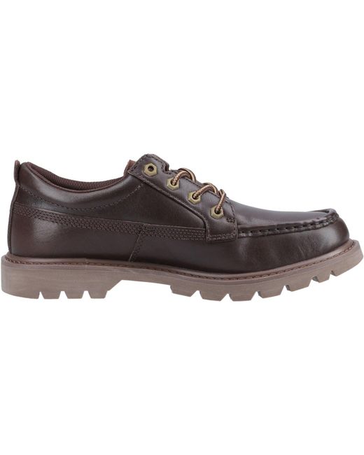 Caterpillar Brown Colorado Moc Toe Low Leather Lace-Up Shoes for men