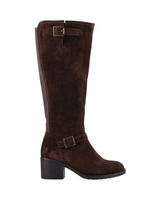 Hush Puppies Brown Heidi Leather Women's Suede Boots