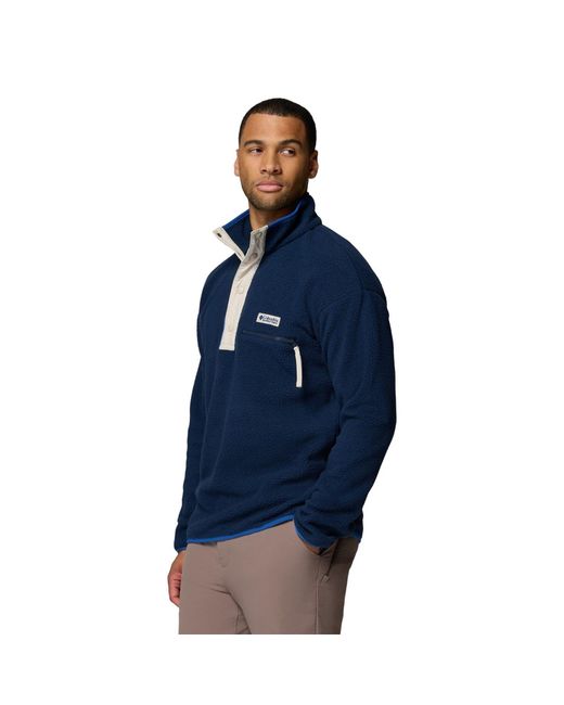 Columbia Blue Helvetia Ii Half Snap Fleece Jacket for men